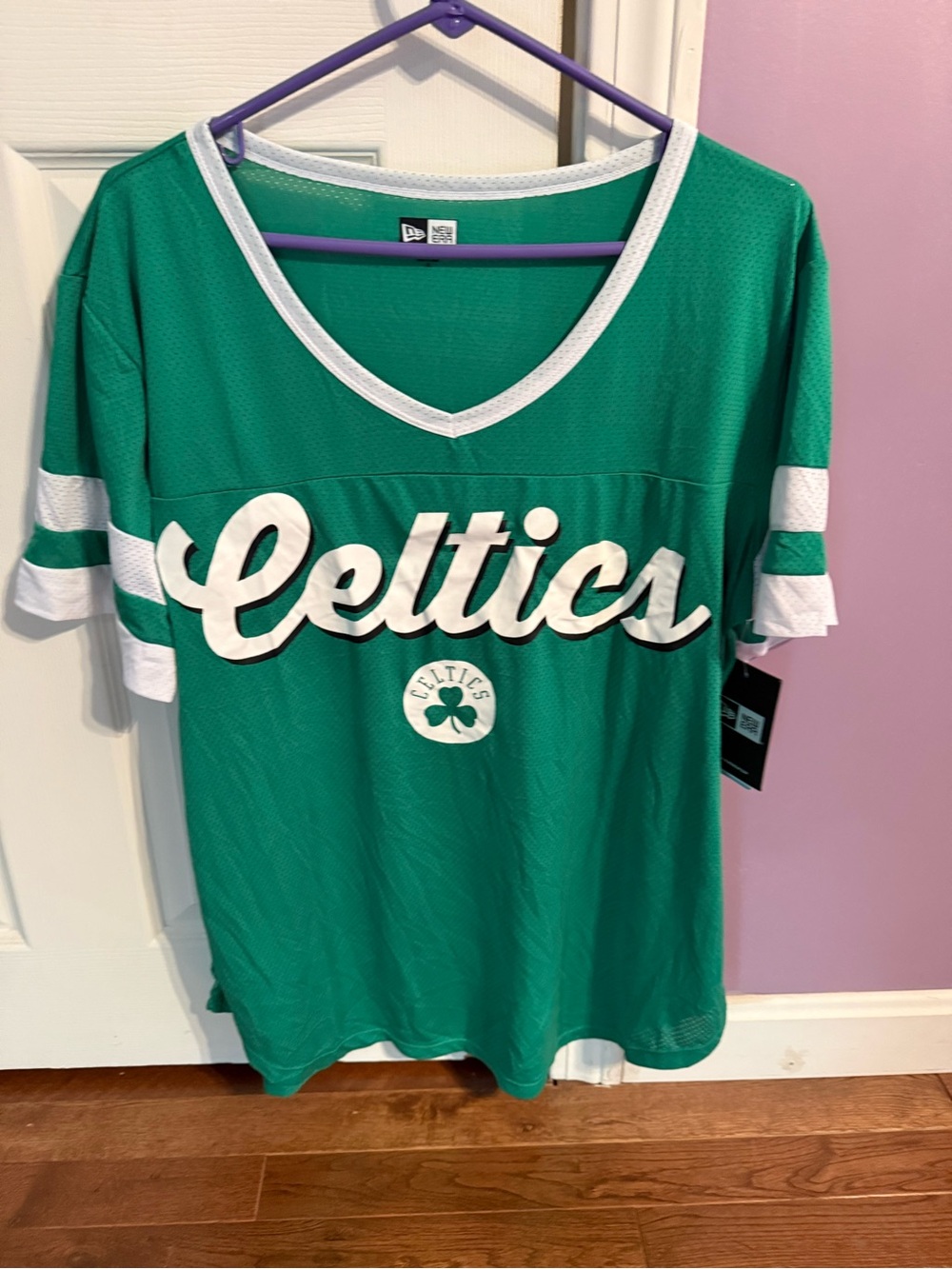 New Era Green Mesh Jersey Top